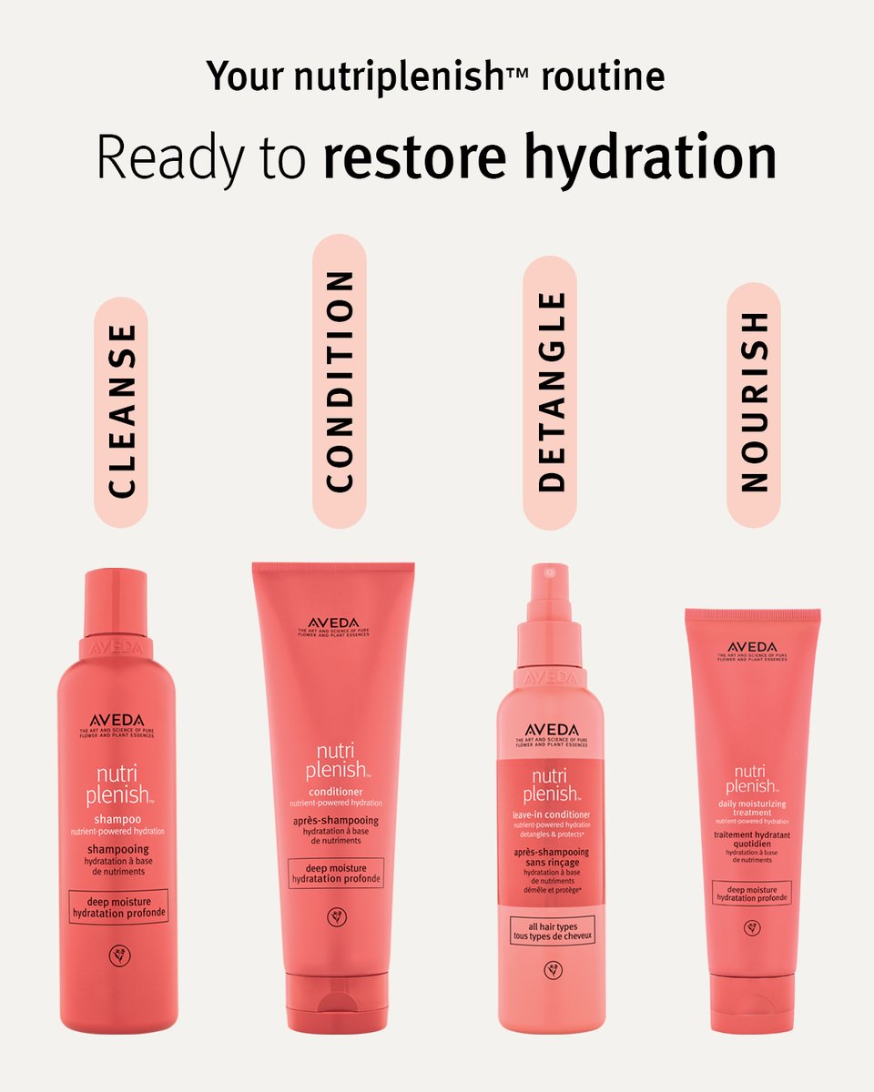 aveda's tweet photo. Ready to ring in your new hair care resolutions?
Shop our 100% vegan collections below:
🌟 Repair damaged hair w/ the #BotanicalRepair Collection
🌟 Restore hydration w/ the #Nutriplenish Collection
🌟 Commit to thicker hair w/ the #InvatiAdvanced Collection
#NewYearNewHair https://t.co/b1R4ACrSDQ