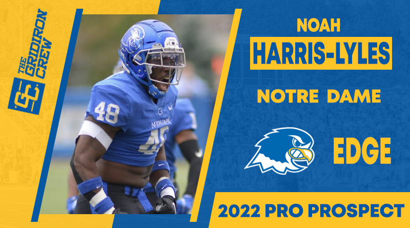 Gridiron_Crew's tweet photo. ⚠️ Attention Pro Scouts, Coaches, GMs, and Agents ⚠️

You need to look at 2022 Pro Prospect, Noah Harris-Lyles @nl_52, an EDGE/DE from @NDCFB

#2022ProProspect #TGC #NFLDraft #ProFootball 🏈

👀 View our Interview: https://t.co/kRkQoSHYtC https://t.co/zIRcWgmkZ0