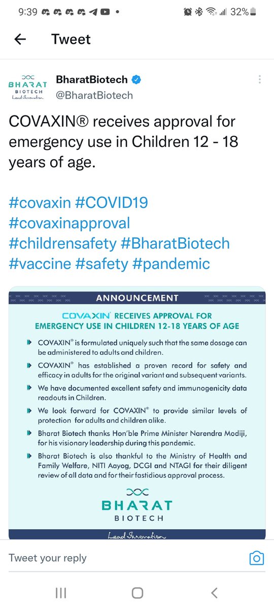 CraigGordon8's tweet photo. @NewsNationNow 
#Covaxin a traditional Inactivated vaccine made in India should be a topic of discussion. #Covaxin is the only vaccine with clinical trial data against the Delta Variant. 
@Ocugen #BharatBiotech https://t.co/Q6AqJI1wmL