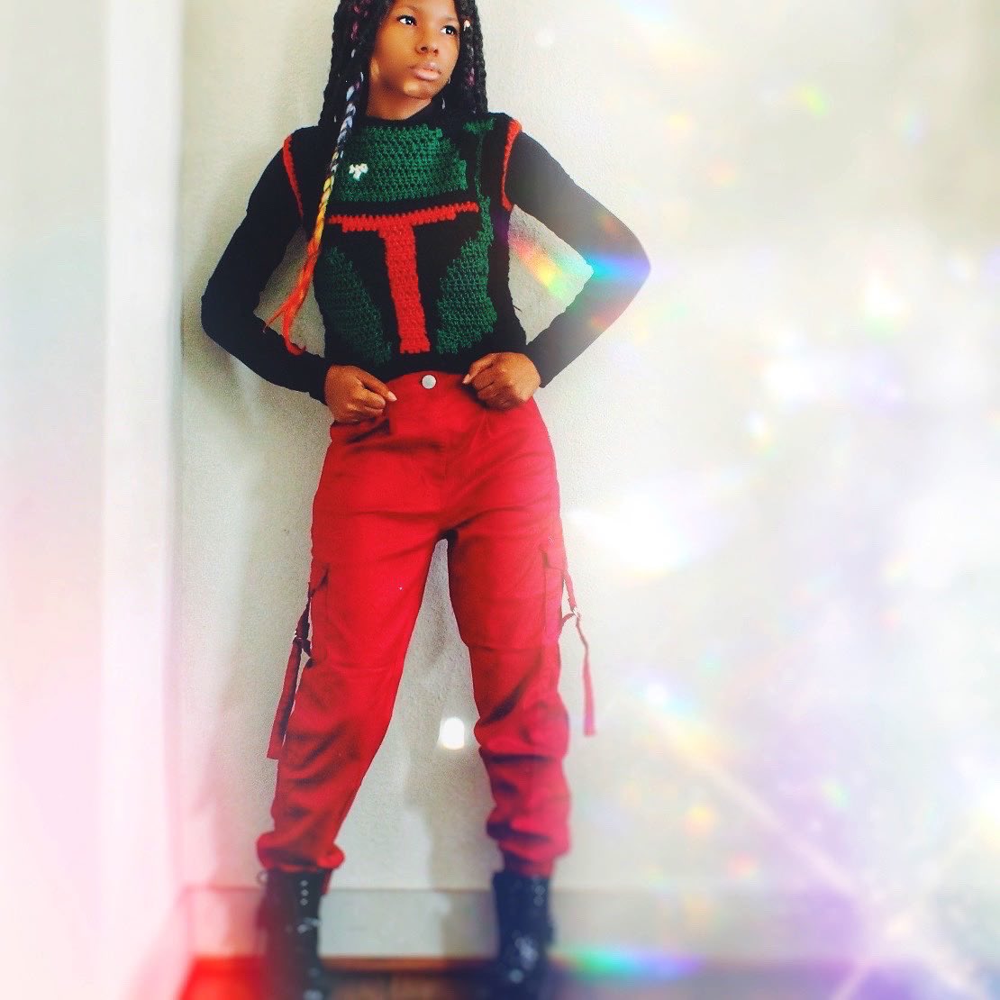 DreamCrochet's tweet photo. 🧶 💫 Handmade ready for #TheBookofBobaFett so I created this sleeveless crochet top to add to my diy #StarWars collection 🌟🙌🏾 https://t.co/IeLEv6cn1p