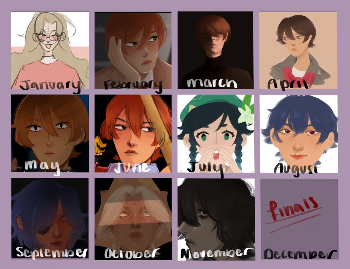 modraqula's tweet photo. my year in review all the artwork ive completed in 2021 ! https://t.co/QJlHo9VJMl