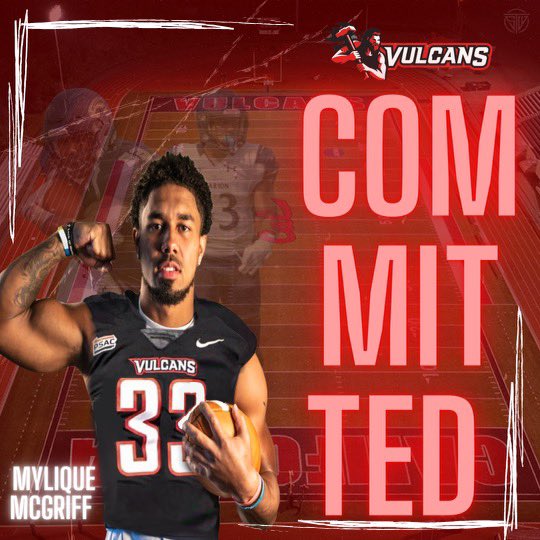 Mylique33's tweet photo. Blessed to say that I have committed to @CALU_football I’d like to say i’m truly thankful for the opportunity! @CoachGaryDunn @CoachSalsCalU Let’s Work! #VulcanUp https://t.co/orx44UOvFP