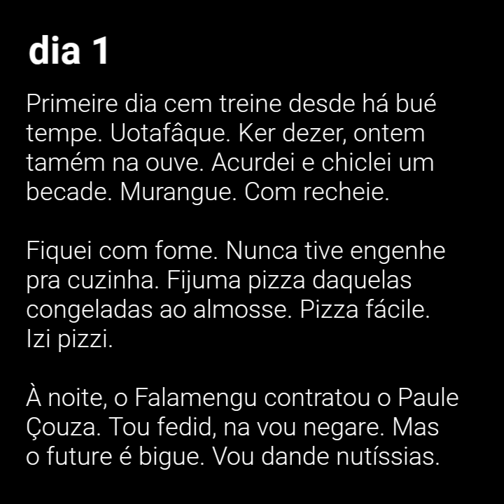 📝 Diário do Bóçe #1

Postade do meu aifone