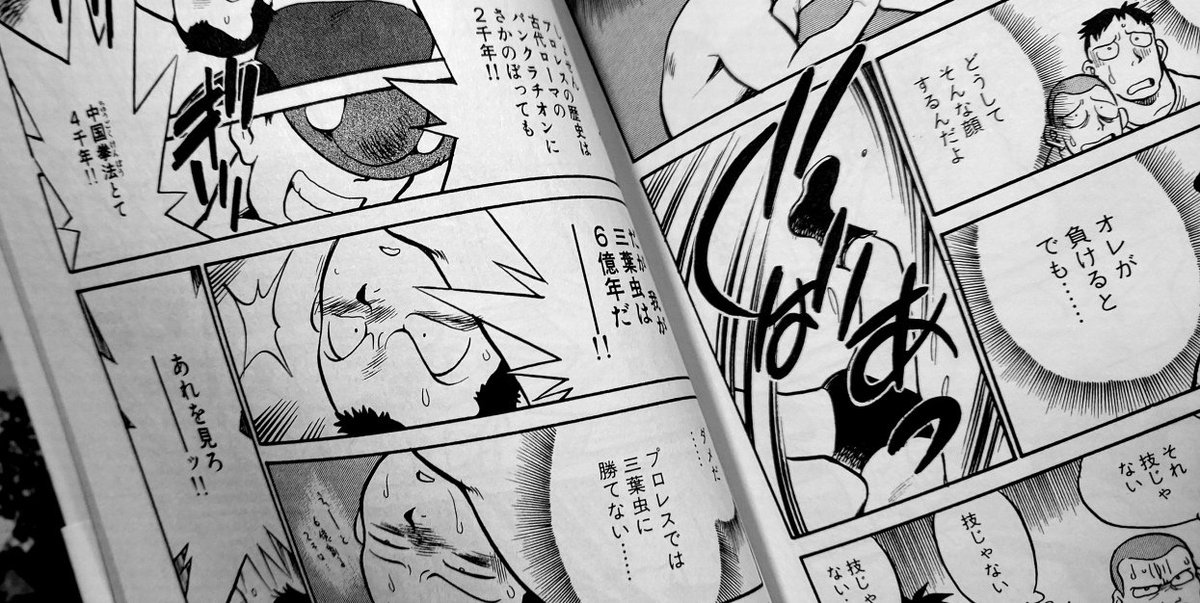 全十話、すべて読み切りで、必ず三葉虫が登場して、最後に必ず死ぬ漫画。

三葉虫でないのも登場する(老人と海の回や、最終回にはアノマロカリスも)

>細腕三畳紀 