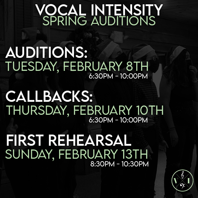 Vocal_Intensity's tweet photo. We are excited to announce SPRING AUDITIONS! We are looking for all voice parts this semester, so we are eager to hear you! Slide through this post for more details. The sign-up link is in our bio. 
#vocalintensity #acapella #kentstate #ksu https://t.co/IXPmA4t0jy