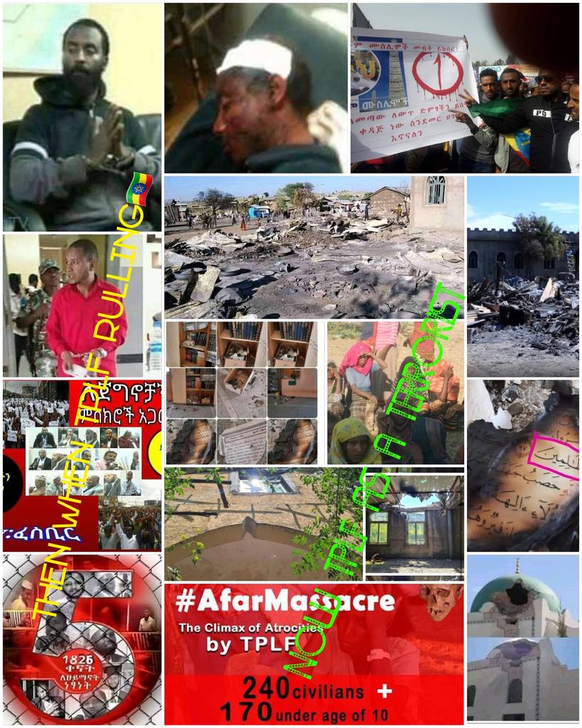 FuadMustefaAli's tweet photo. 1🧵
#TPLFist is trying a religion card! Total stupidity! 

What TPLF did in South&amp; North.Wollo,Afar,Waghmra,
S &amp;N.Gonder on Muslims&amp; Christians were never done in any part of the world

#TPLF was/is a number one enemy of Ethiopian muslims, then &amp; Now #NoMore
We will never forgive https://t.co/G5J78Q6NYA