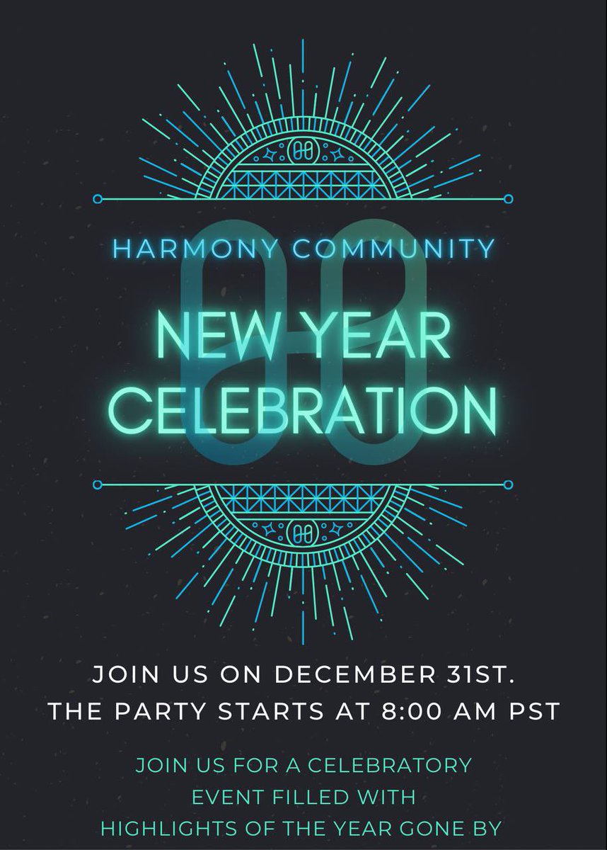 kratos_harmony's tweet photo. @harmonyprotocol global family &amp; Harmonauts: We are ready for New Year Celebrations on DEC 31, 8a PST @ https://t.co/UkrJcTlaIy
As we take a look back @ 202ONE to celebrate milestones &amp; accomplishments,We look forward to great 2022 $ONE 💙 @danboyden @Harmony_Dragon1 @ATASHION 👏 https://t.co/axczldgsJN
