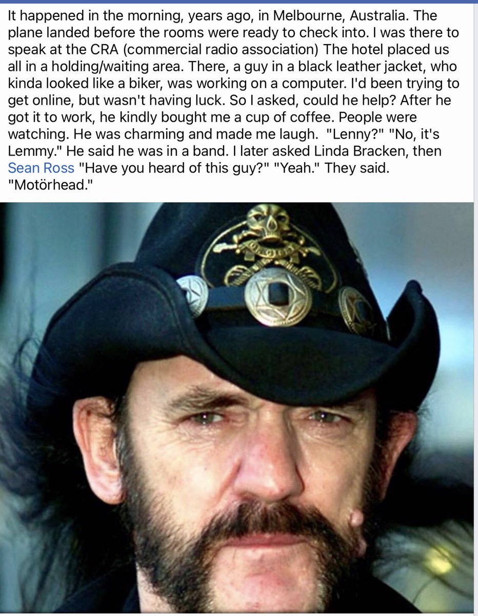 Those times in life when you feel like an idiot. #Motorhead 
<a href="/SamLitzinger/">Sam Litzinger</a> <a href="/RossOnRadio/">Sean Ross</a> #radio <a href="/LindaBrack1/">Linda Bracken</a>