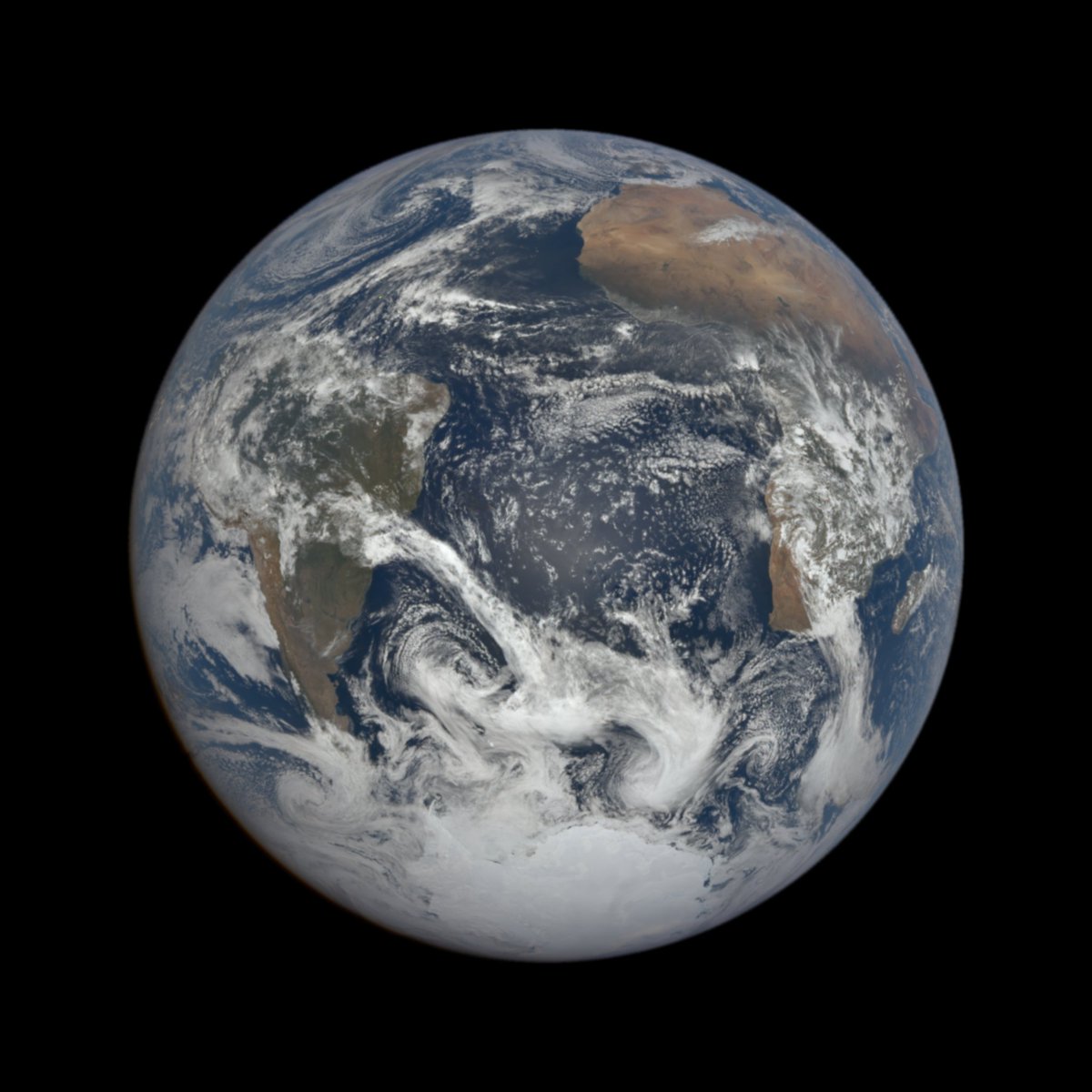 Photo of Earth taken by NASA’s Earth Polychromatic Imaging Camera (EPIC).