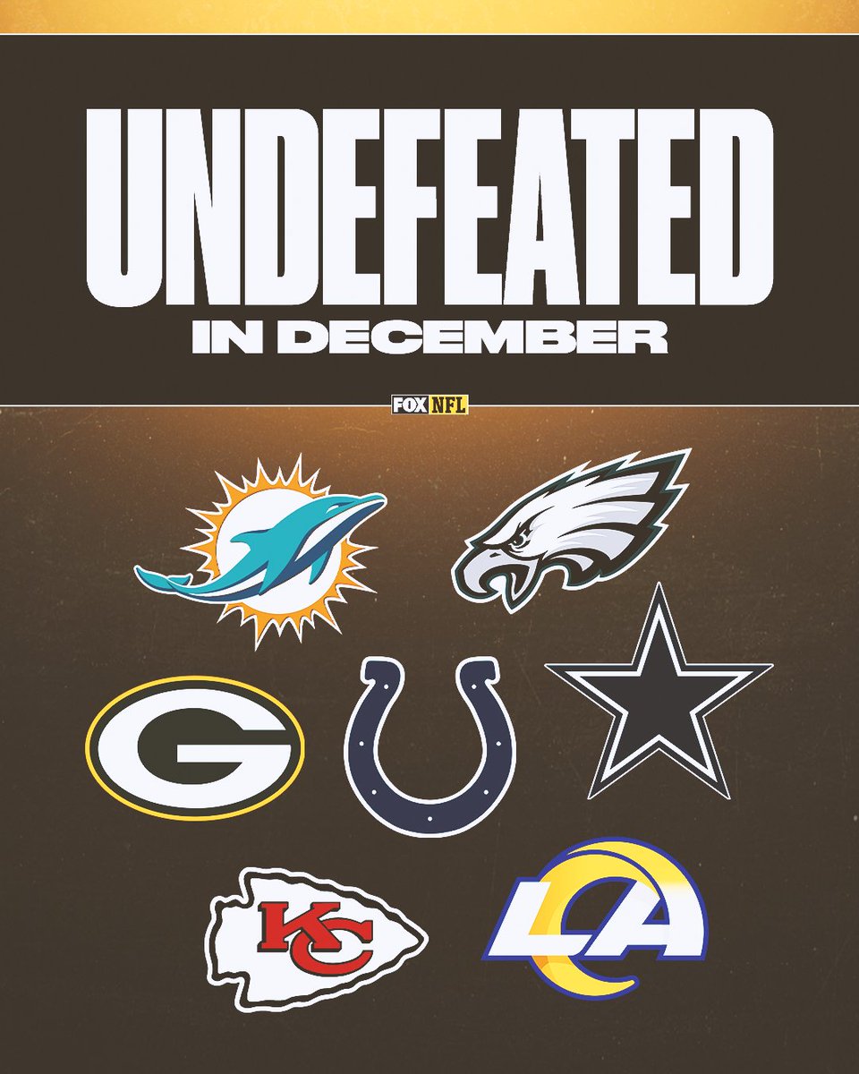 NFLonFOX's tweet image. No losses in December for these teams 💪