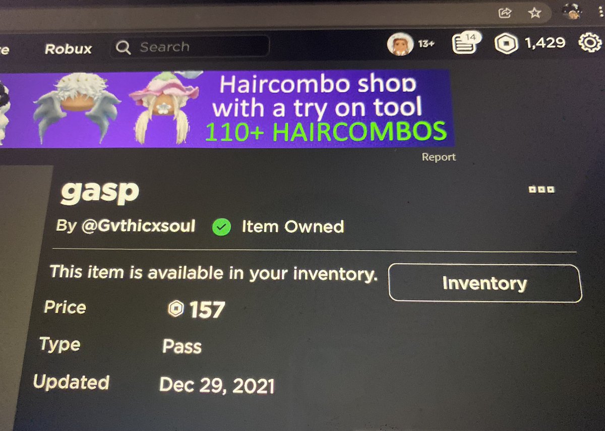 breadback_szn's tweet photo. @Gvthicx is 100% trusted. I went first and bought their gamepass and they gave me the items right away. One of the smoothest tradeds I’ve ever done. I definitely recommend. https://t.co/uidZV41TPs