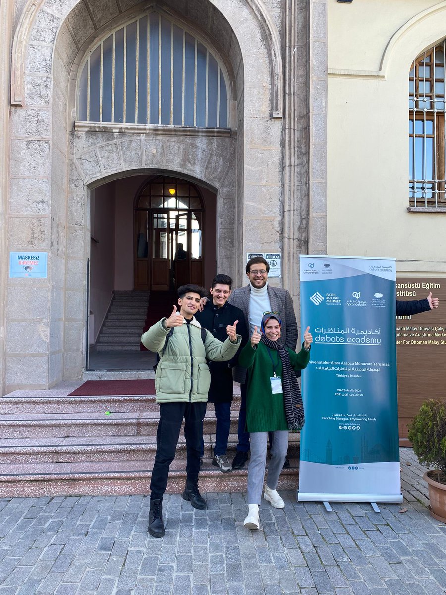 ahbvyabancidil's tweet photo. Üniversitemiz Arapça Mütercim Tercümanlık bölümü Münazara Takımı; Qatar Debate’in organize ettiği "Türkiye Üniversiteler Arası Arapça Münazara Yarışması"nda Türkiye üçüncüsü oldu. Öğrenciler, Katar'da düzenlenecek olan “Uluslararası Münazara Yarışması”nda Türkiye'yi temsil edecek https://t.co/5XPhB0ePe9