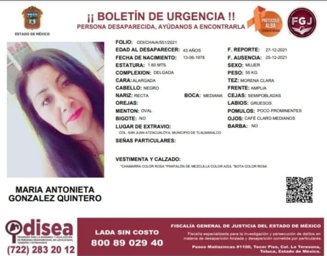 EnNezaRadio973's tweet photo. 🚨 Alerta #HoyXmi
Se solicita a la comunidad atender el caso por desaparición de las personas que aparecen a continuación y de saber su paradero, favor de comunicarse a:
📞 55-57-43-43-43 y al 800 89 029 40
#EnNezaRadio #AlertaNeza #EnBuscaD' #RadioComunitaria #Nezahualcóyotl https://t.co/0rkALEWREo
