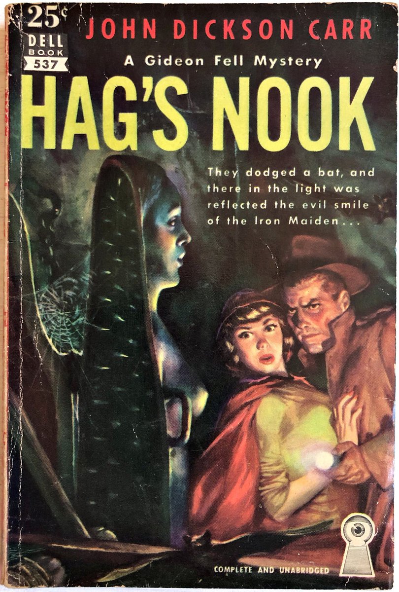 robinghvintage's tweet photo. #HagsNook ( #DrGideonFell #1) by #JohnDicksonCarr - 1940s - #DellMapback #VintagePaperback - #Vintage #Mystery #goodreads #BookTwitter | Etsy https://t.co/NJaLH1laP7 https://t.co/QiQv3XU1Ow