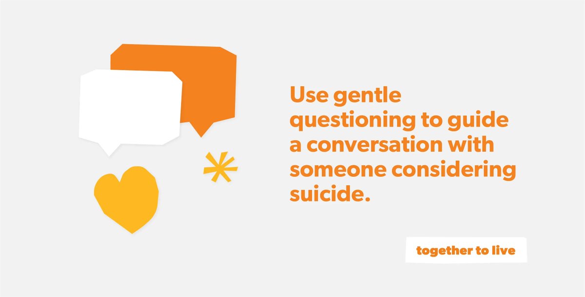 cspyyc's tweet photo. How can you talk to someone considering suicide?  Create a safe space through open, non-judgmental conversation and gentle questioning so people feel comfortable sharing and expressing  emotions. https://t.co/FsOcb09JA9 https://t.co/WLnHg3WZQO