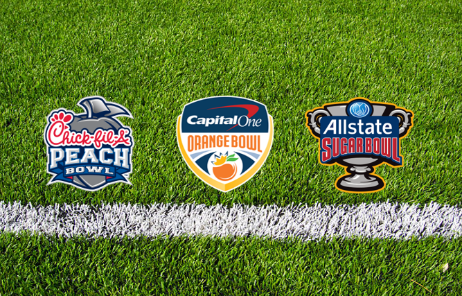 P1Insight's tweet photo. With the heart of Bowl Season upon us, we want to recognize our partners #ChickfilAPeachBowl, #CapitalOneOrangeBowl and #AllstateSugarBowl as they feature some elite teams and highly sought-after matchups over the next few days. #BowlSeason #CollegeFootball #P1Insight https://t.co/5wD0oNjOnf