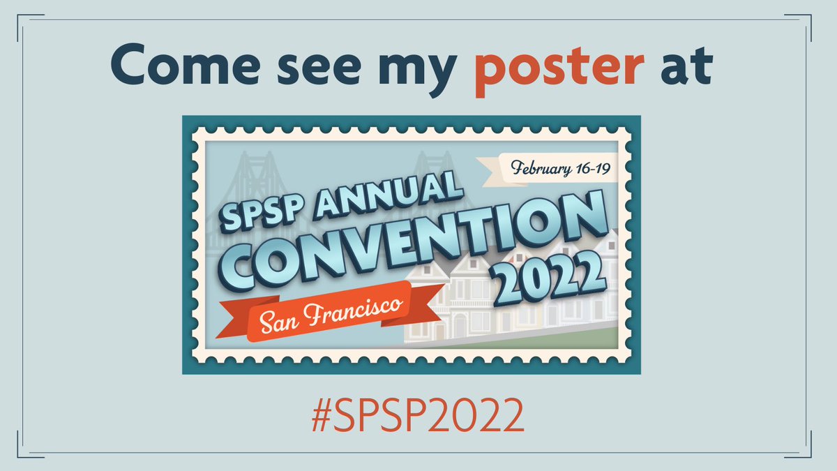 AnnaMarston14's tweet image. I am honored to be presenting “Double-Edged Sword Effects for Growth Mindsets of Weight but not for Growth Mindsets of Mental Illness” at #SPSP2022 in #SanFrancisco this February! I am incredibly grateful for support from @JepsonSchool to present this work at @SPSPnews. 
￼
