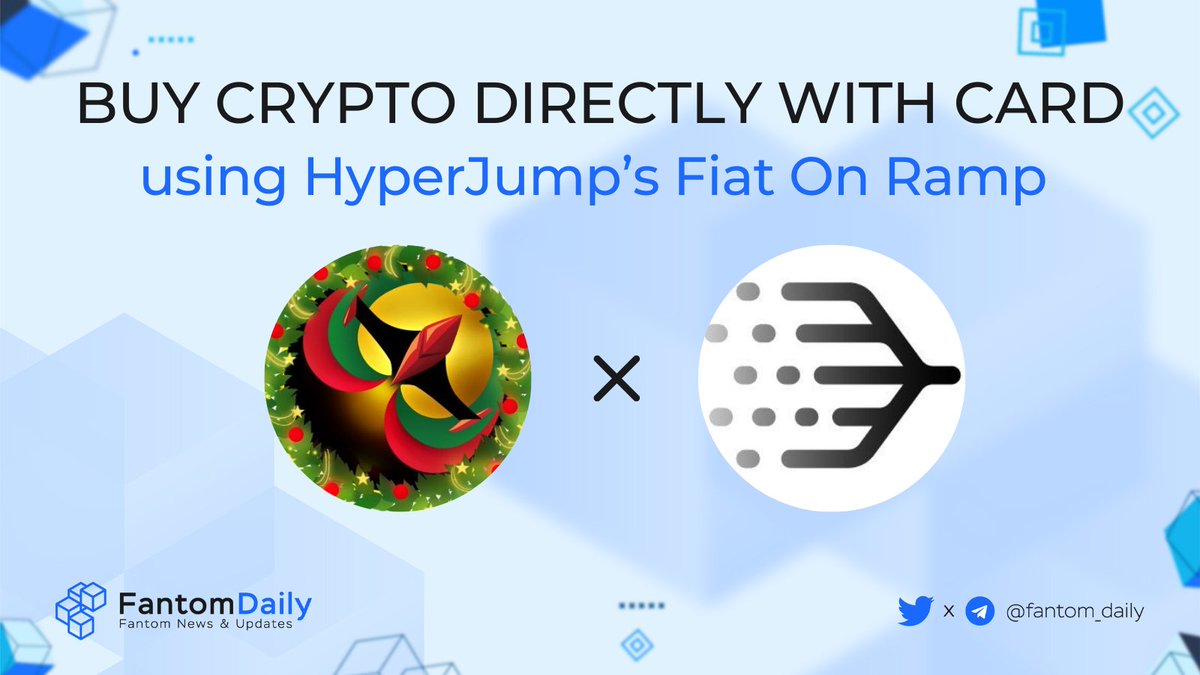 TheMonadOG's tweet image. 🥳Amazing!

🚀@Hyperjump_fi is now one of the 1st #DeFi platforms that allows users to buy #Crypto with their card &amp;amp; local currency using HyperJump’s Fiat On-Ramp powered by @GetOnramper 🥂

😜Stay tuned for more interest with #HyperJump reDEFIned!🏗️

@FantomFDN #Fantom $FTM
