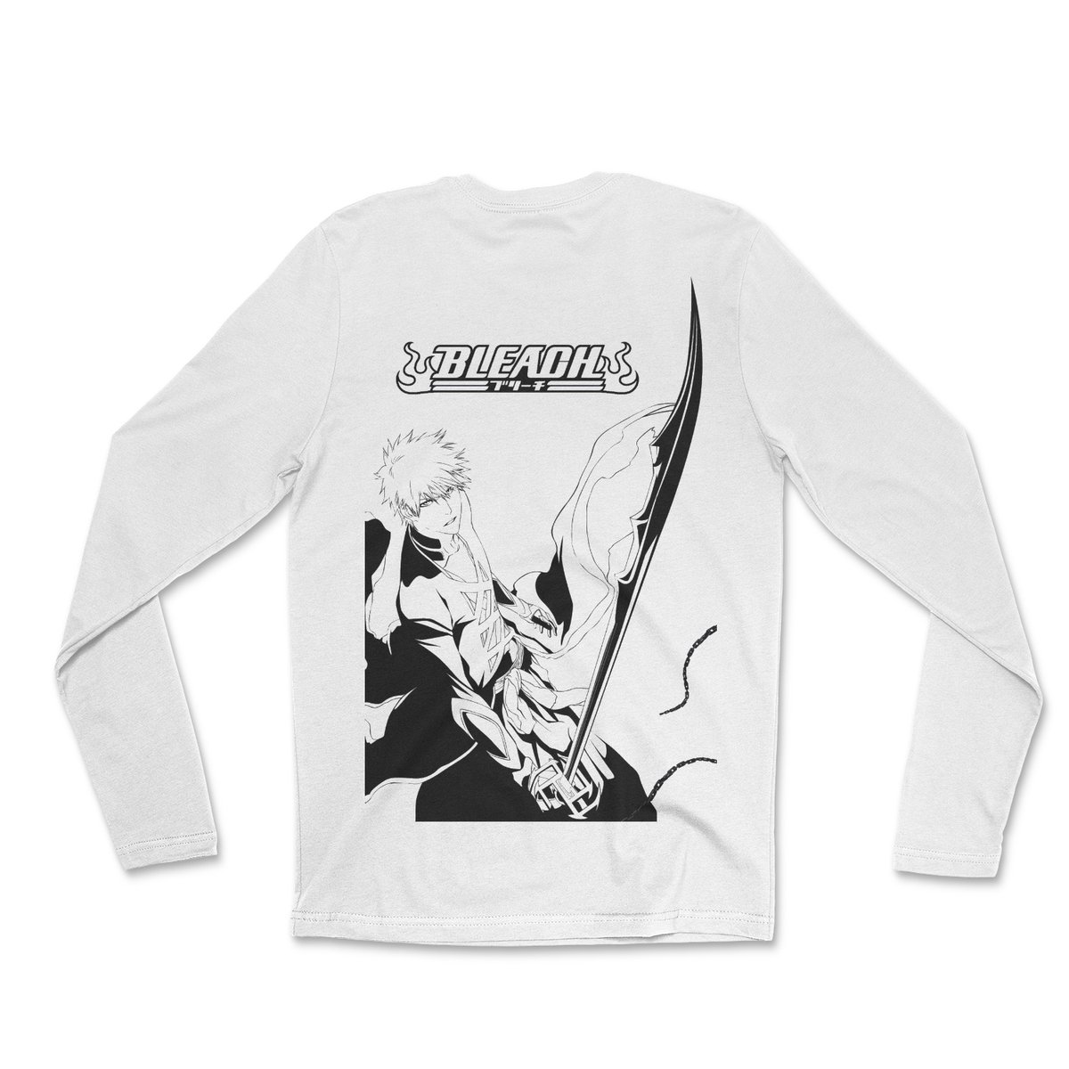 TomeThreads's tweet image. With A New Season of Bleach Coming Soon, We are announcing a Custom Ichigo Long Sleeve. Link Down Below.