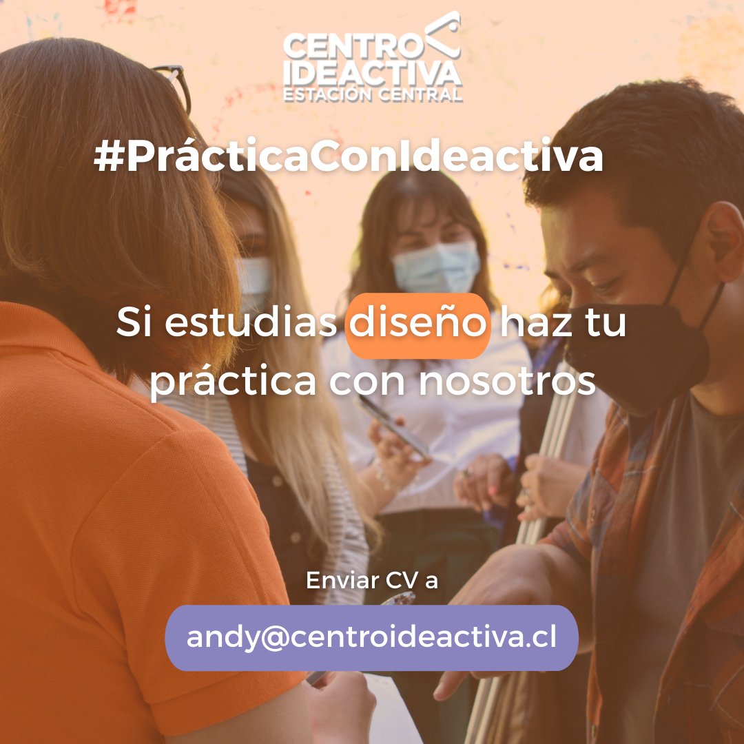 Si estudias diseño ¡haz tu práctica con nosotros! Trabajarás en:

▪️Definición línea gráfica en función de imagen corporativa.
▪️Elaboración piezas gráficas.
▪️Preparación piezas gráficas para contenidos digitales y en off.

Envía tu CV y portafolio a andy@centroideactiva.cl ✨