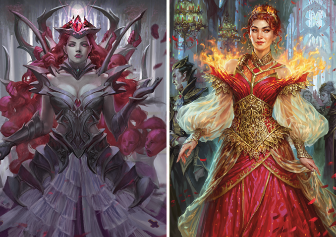 wizards_magic's tweet photo. Who wore it better? #MTGCrimson https://t.co/QyOeXCgpTU