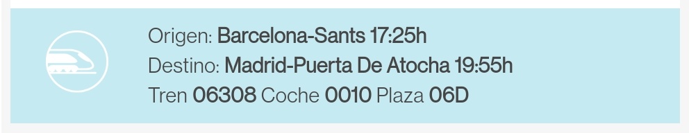 txampa's tweet photo. Tenemos un billete de tren, Barcelona - Madrid para mañana jueves 30 por la tarde, que no usaremos. Costó 79€, lo dejamos por 40€. Si alguien lo quiere que levante la mano ☝️ https://t.co/Rl3WsgnQUN