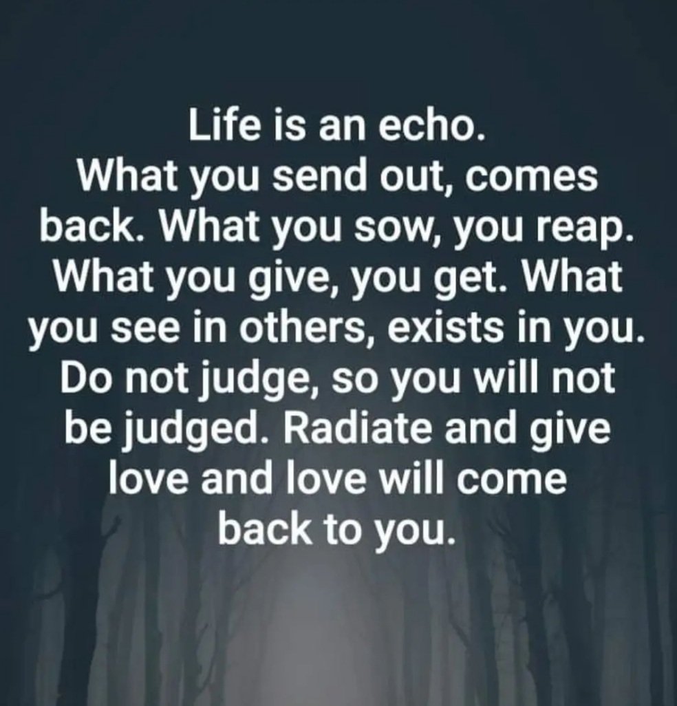 Horemans20's tweet photo. Life is an echo,...🙏💜 https://t.co/hGo0FGg3ad