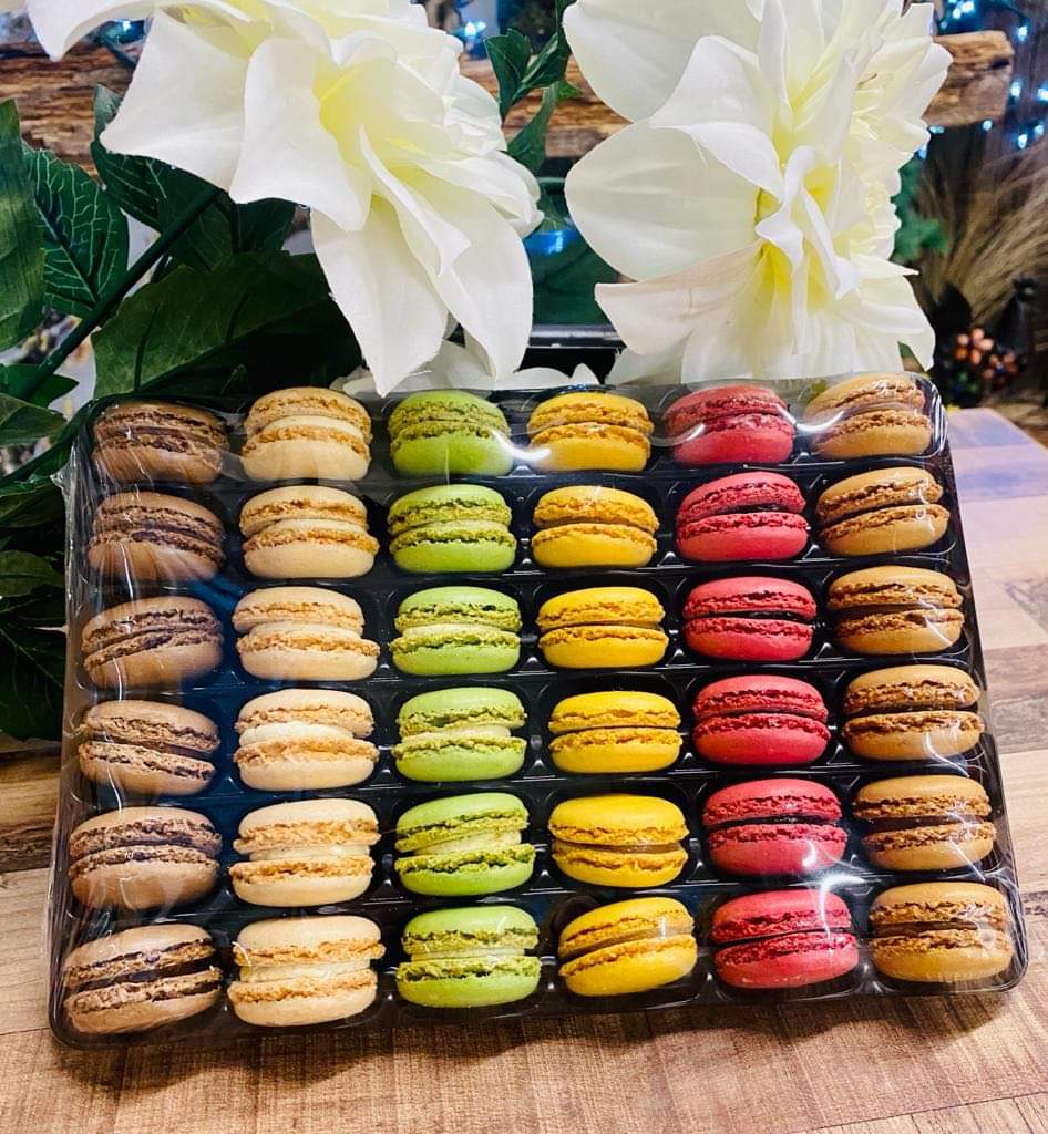 Taste the rainbow with our macarons!