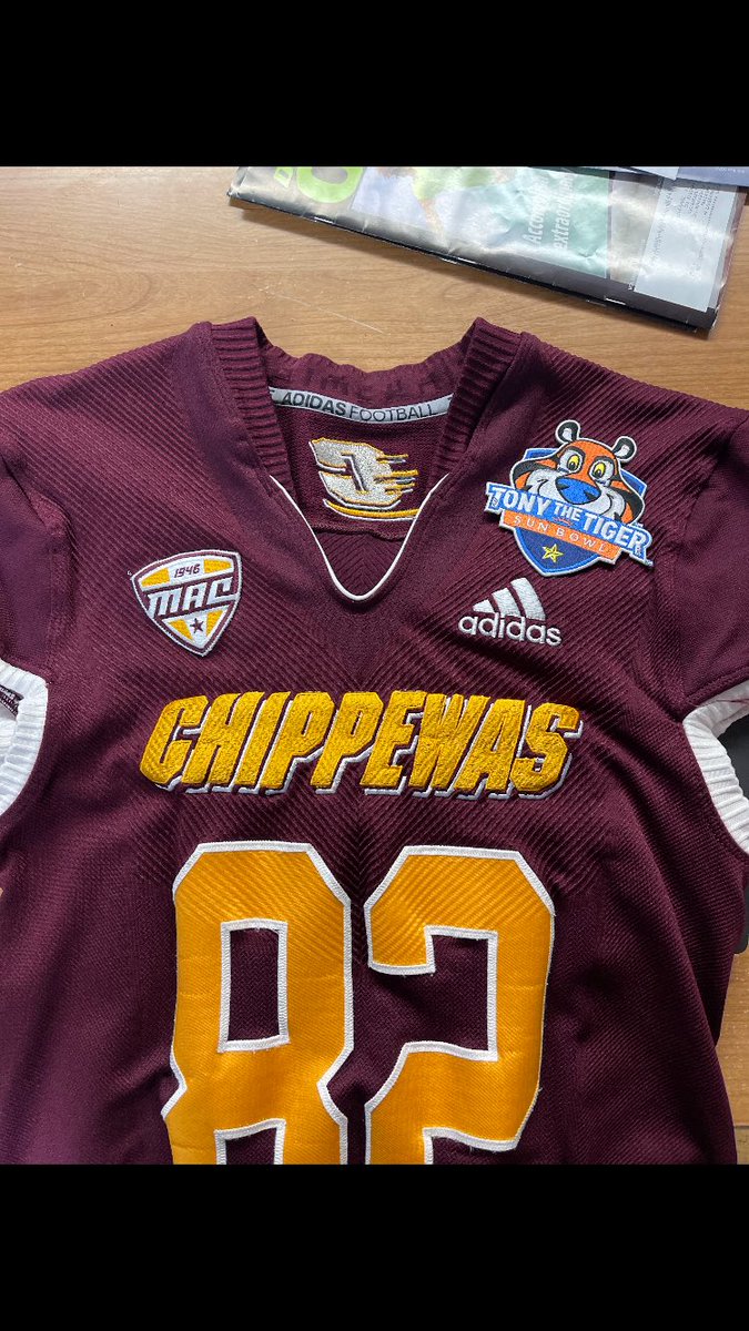 John Belco (@chippewaeq) on Twitter photo Total team effort to get maroons to El Paso from Mount Pleasant. Thanks to <a href="/TonyTheTigerSB/">Tony The Tiger Sun Bowl</a> for helping add the bowl patches. S/O to <a href="/WSUCougarFB/">Washington State Football</a> EQ staff for their help as well. #FireUpChips #MACtion #SunBowl <a href="/CMU_Football/">Central Michigan Football</a> <a href="/CMUniversity/">Central Michigan U.</a> Total team effort to get maroons to El Paso from Mount Pleasant. Thanks to <a href="/TonyTheTigerSB/">Tony The Tiger Sun Bowl</a> for helping add the bowl patches. S/O to <a href="/WSUCougarFB/">Washington State Football</a> EQ staff for their help as well. #FireUpChips #MACtion #SunBowl <a href="/CMU_Football/">Central Michigan Football</a> <a href="/CMUniversity/">Central Michigan U.</a>