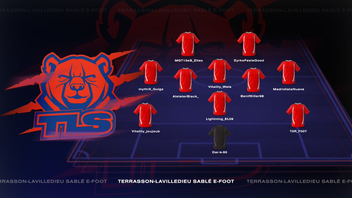 TLS_eFoot's tweet photo. Voici notre 11 pour la MGT13 CUP de ce soir! #LetsGoTLS #MGT13CUP https://t.co/vG8XvGviIS