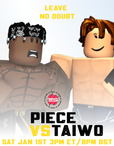 RobloxFightClub's tweet photo. JANUARY 1ST, @Tysonfurylover1 DEFENDS HIS FIGHT LABEL MIDDLEWEIGHT WORLD CHAMPIONSHIP FOR THE FIRST TIME AGAINST THE UP AND COMING "Black Mamba" @GrandPiece4 IN A 10 ROUND BOUT! https://t.co/AME1JSDVHa