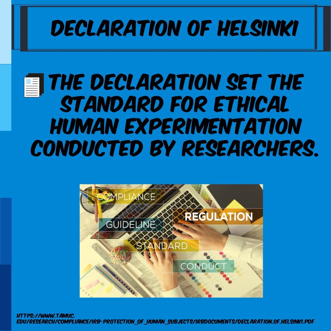 Research unfortunately has a shady past.  We do NOT want it to be that way anymore.  The Declaration of Helsinki is an international standards for human research. 
Want to learn about other changes? Let us know in the comments below.#asthmaresearch #asthmalife #asthmaattacks https://t.co/hOLRGhaFta