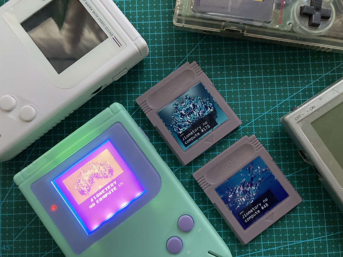Jiometory No Compute - ジオメトリ ハ ケイサンサレマセン.

I’d like to announce the Gameboy Cartridge Redeem is  up for holders to redeem an Hardware Art certificate version of their artwork. All infos on the project discord : 
discord.gg/E9nq7MzP

artblocks.io/project/232