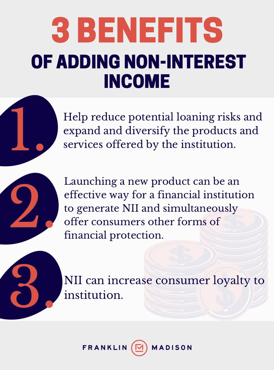 frnklnmadison's tweet photo. To better maintain profit margins and revenue streams, financial institutions are focusing on NII.
#NonInterestIncome #FinancialInstitution #SmarterMarketing https://t.co/21jWAWK62d