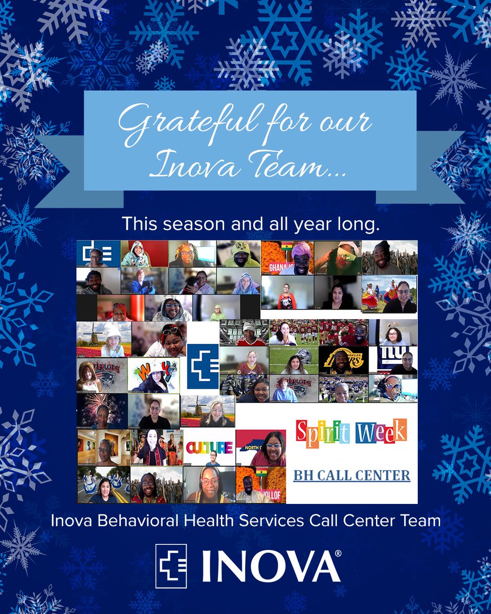 InovaHealth's tweet photo. Please join us in recognizing our Inova Behavioral Health Access Services, Inova Comprehensive Addiction Treatment Services (CATS), Inova Behavioral Health Outpatient - Executive Park and Inova Behavioral Health Call Center Teams! #mentalhealthmatters #InovaProud #InovaStrong https://t.co/S3gkWJ1LPL