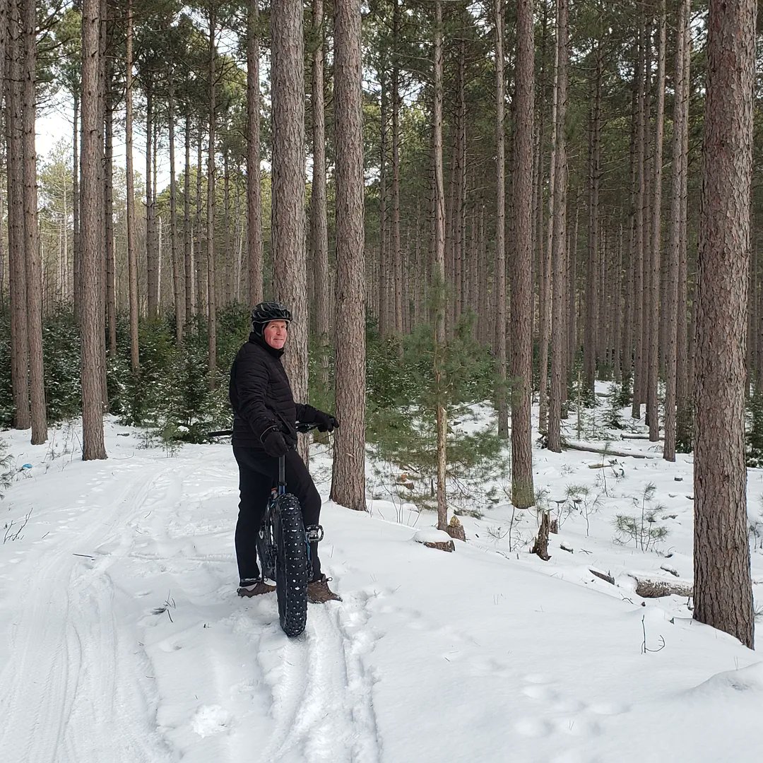 Fat bike rentals in Larose Forest today made for a fun experience thanks to the #manacenter. #getoutdoors