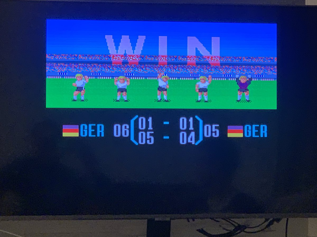 I’ve just beaten my brother at Super Soccer on the SNES after being 5-1 down with 3 minutes to go. Incredible scenes. Wadda Xmas.