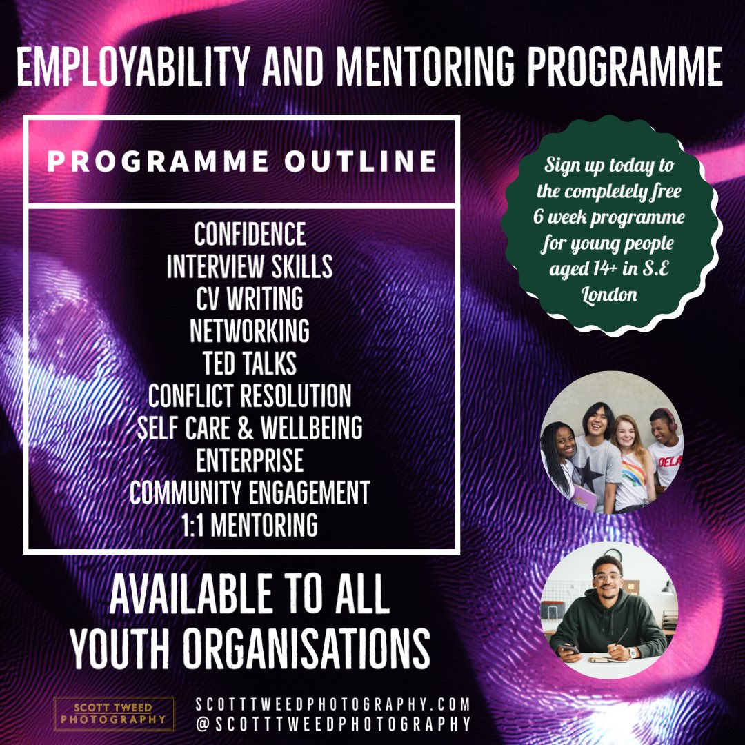 excited to be launching my mentoring programme in the new year. 

12 young people from S.London will be supported to develop their photography skills, employability skills &amp; work towards setting up their own business. 

All retweets&amp;support are most appreciated