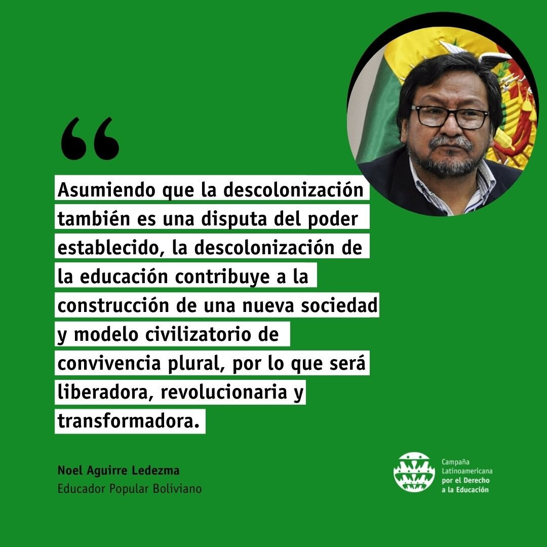 redclade's tweet photo. #RetrospectivaCLADE
Uno de los destaques del año fue el lanzamiento de una sección especial de #ArtículosCLADE.
 
Lee el artículo sobre la descolonización de la educación, escrito por el educador popular boliviano Noel Aguirre Ledezma. https://t.co/xfSWZ0xKeB