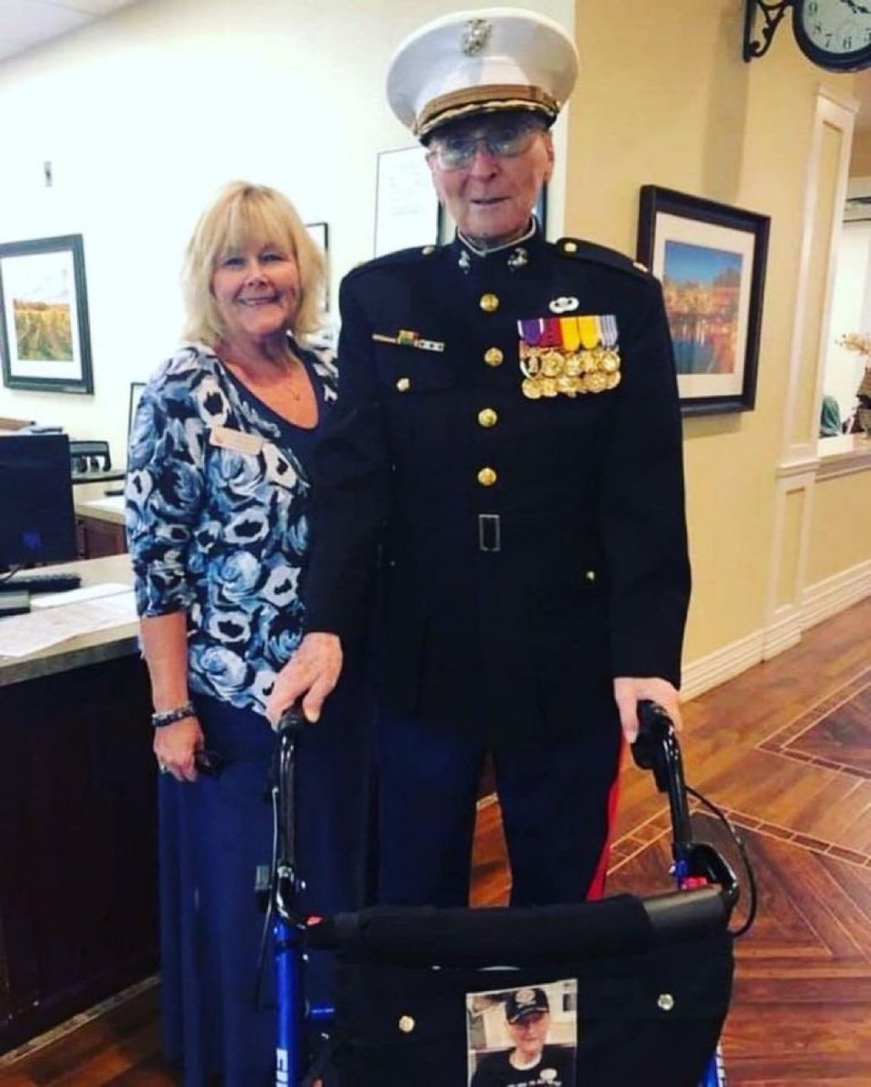 Salute Major Bill White, 106, the oldest living marine.