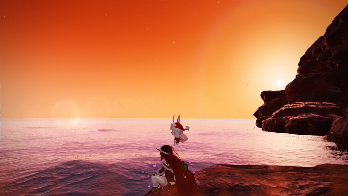 Pink_Sylvie's tweet photo. The sky is beautiful in Retem. #PSO2 #PhantasyStarOnline2 #PSO2NGS #Retem https://t.co/MnjuwFoVk3