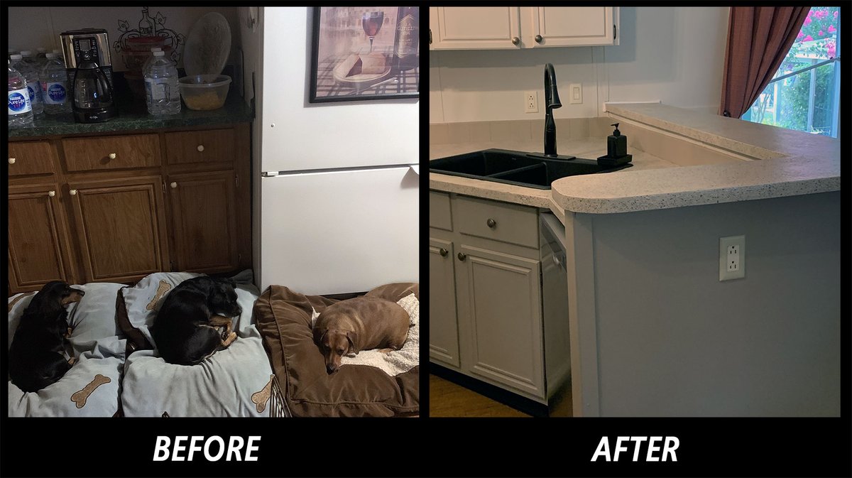 72-year-young Victoria McCormick is having the time of her life … transforming her kitchen and bathroom surfaces with <a href="/DaichCoatings/">Daich Coatings</a> SpreadStone Countertop Refinishing Kits! 

#countertop #diy #homeimprovement #kitchen #remodeling #renovation 

daichcoatings.com/diy-crazy-with…