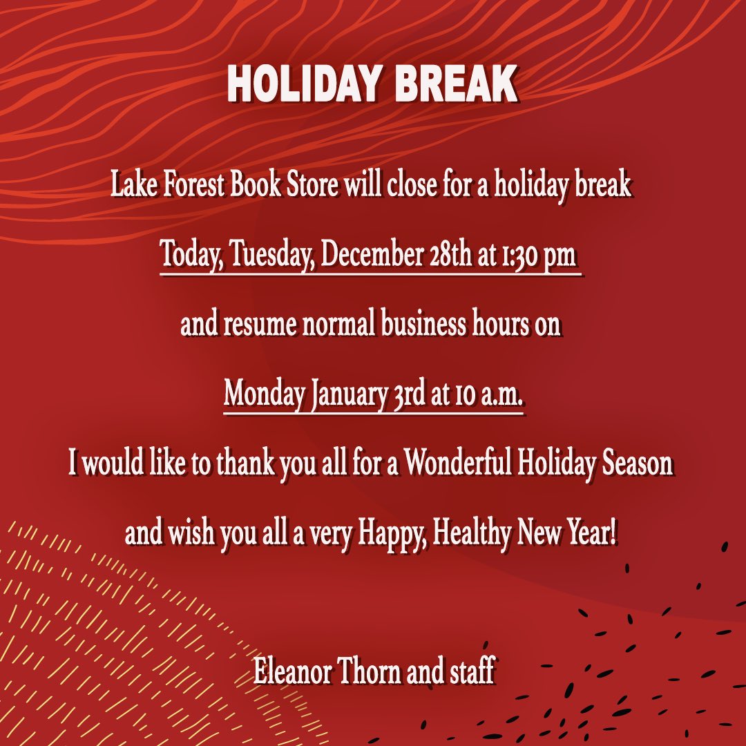 Lake Forest Book Store tweet media