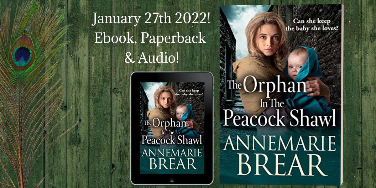 Orphan in the Peacock Shawl 
Jan 2022!
Annabelle can’t hide forever from the wealthy Hartley family, but can she give up the baby she loves? #historicalfiction #historicalsaga #Victorian 
Amazon: https://t.co/qZZCGcJb73
Kobo https://t.co/NBasS9BLTU https://t.co/o2d8KfcSc3