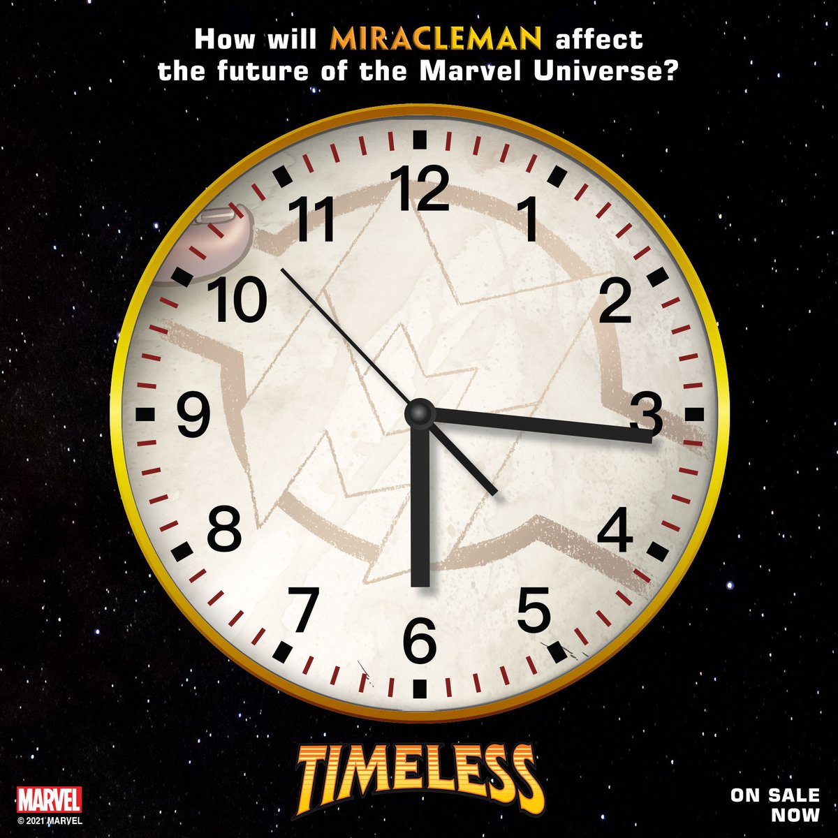 Marvel's tweet photo. How will Miracleman affect the future of the Marvel Universe? 🕕 'Timeless' #1 is on sale now! https://t.co/PbYLmqNOei