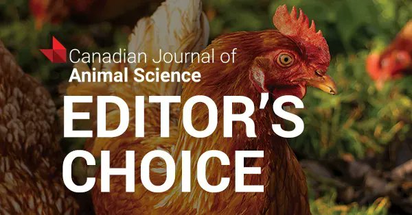NEW Editor's Choice | Canadian Journal of #AnimalScience. Mandated restrictions on the use of medically important antibiotics in broiler chicken production in Canada — a review: buff.ly/3yuOjqV 
<a href="/ABSc_UofG/">Animal Biosciences</a> <a href="/UofGuelphOAC/">Ontario Agricultural College</a> <a href="/KiarieMonoNutr/">Elijah G. Kiarie</a> <a href="/PoultrySci/">Poultry Science Association (PSA)</a> <a href="/OntarioChicken/">Chicken Farmers of Ontario</a>