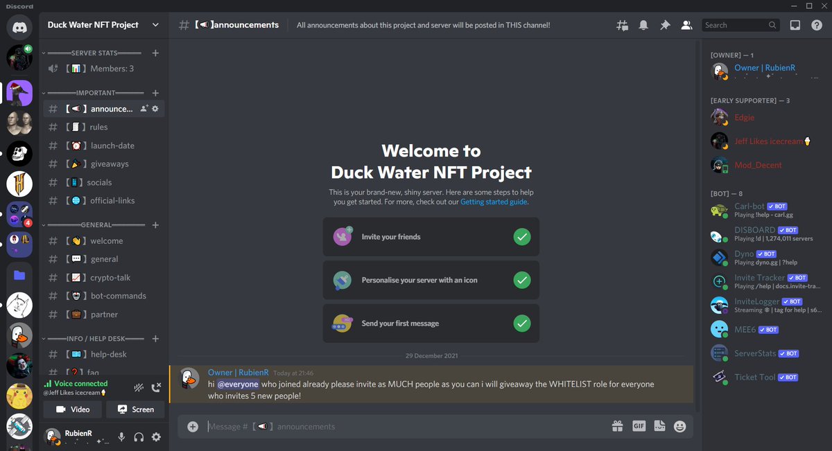 DuckWaterNFT's tweet photo. The discord server is DONE it has been opened for everyone please join :D, https://t.co/CwwxjPnP4V https://t.co/CzbevzvfcL