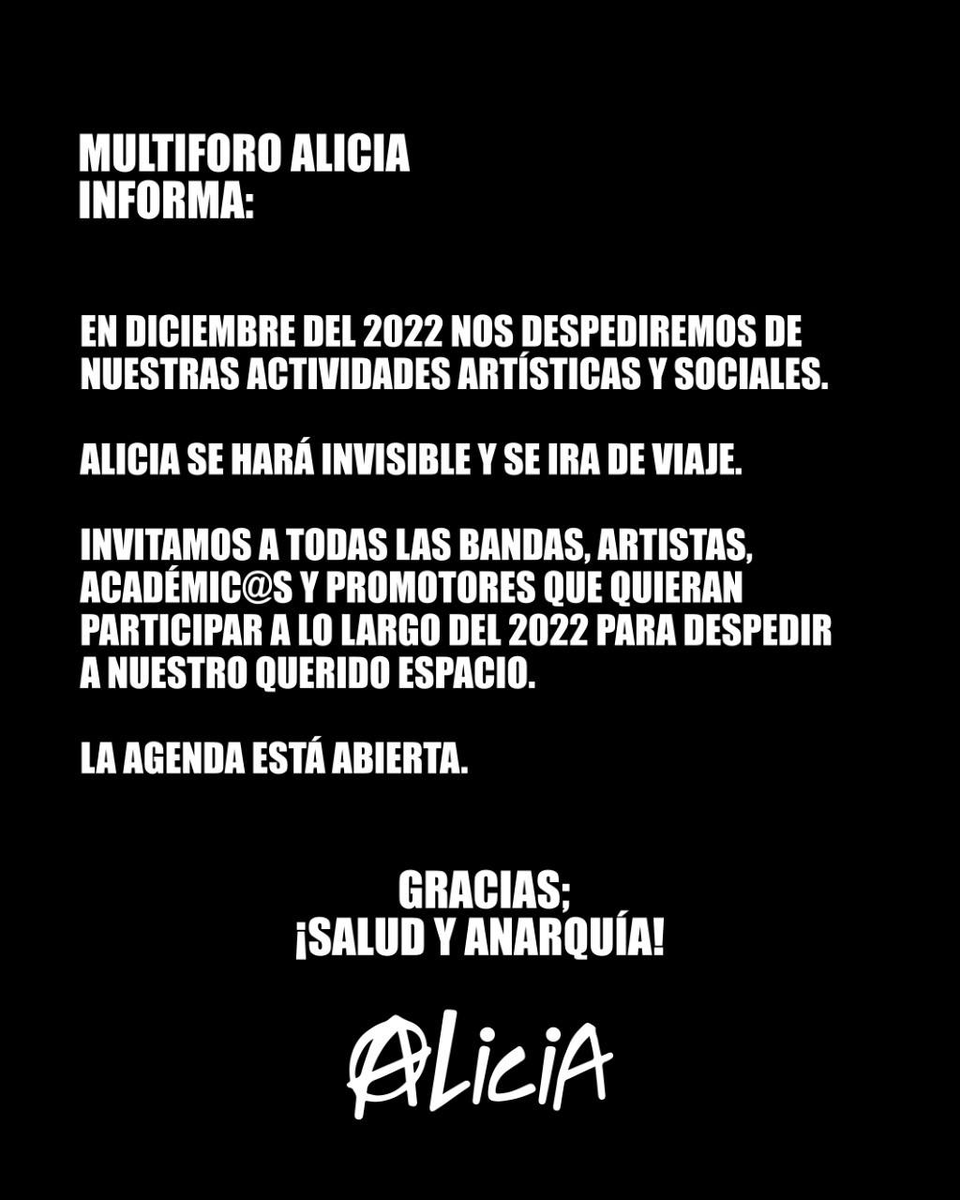 multiforoalicio's tweet photo. Por días de fin de año, fiestas y vacaciones la agenda estará abierta a partir del martes 11 de enero de 2022.
Que el próximo año nos sea fantástico.
Salud a todas y a todos. https://t.co/Y8ja1rw9EC
