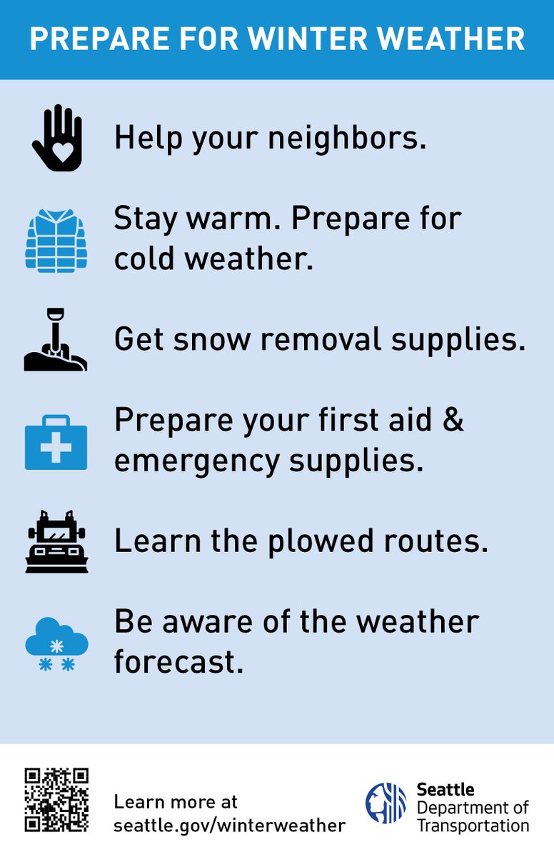 Spread the word on tips and resources to help everyone stay safe during the winter season! Available in fourteen different languages, Check out: seattle.gov/transportation…