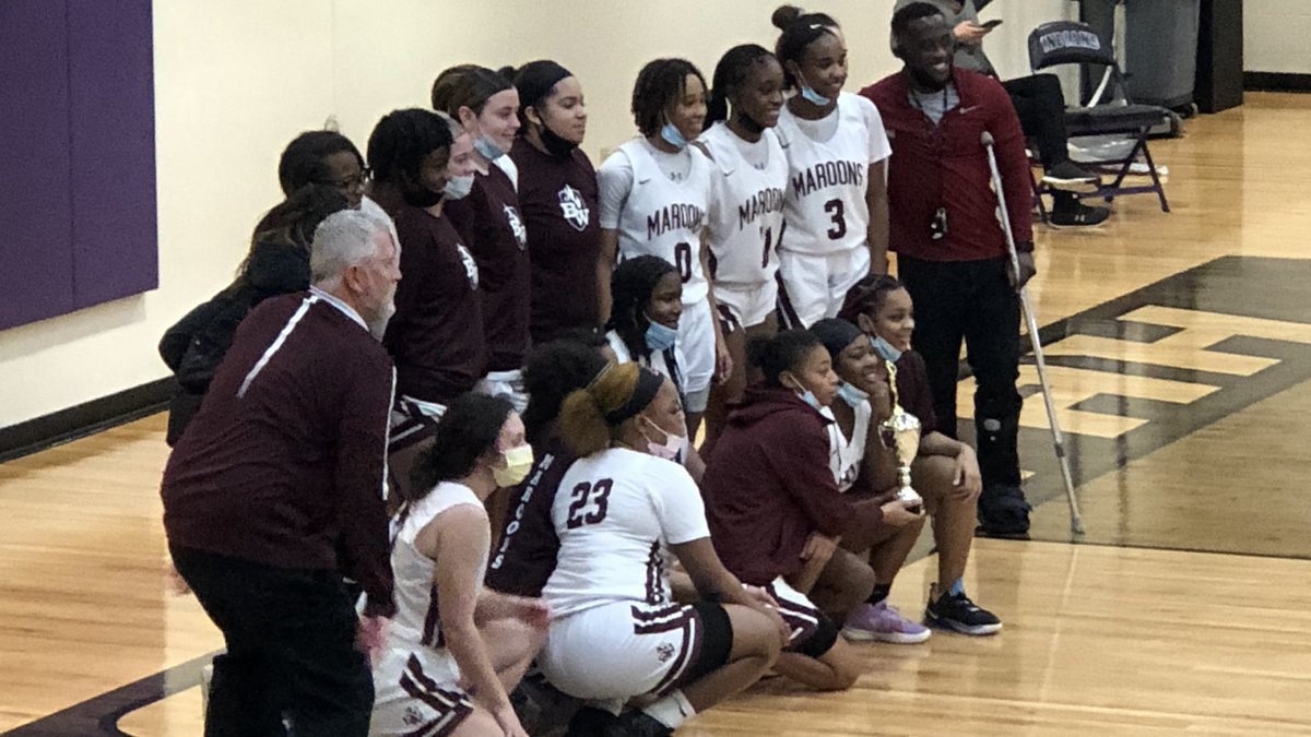 Congratulations to our Lady Maroons <a href="/BWGirlsHoops/">Belleville West Girls Basketball</a> as they hold off <a href="/FburgGirlsBball/">Freeburg Girls Bball</a> and win 5th place at the Mascoutah Christmas Tournament by the score of 51-48. Way to go Maroons!!